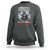 Veteran Sweatshirt Death Smiles At Us All Only The Veterans Smile Back American Flag Cover Skeleton - Wonder Print Shop