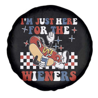 Funny 4th of July USA Party Spare Tire Cover I'm Just Here For The Wieners Hot Dog Lover