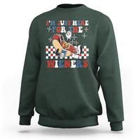USA Party Sweatshirt Hot Dog I'm Just Here For The Wieners 4Th Of July - Wonder Print Shop