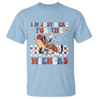 USA Party T Shirt Hot Dog I'm Just Here For The Wieners 4Th Of July - Wonder Print Shop