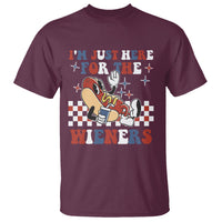 USA Party T Shirt Hot Dog I'm Just Here For The Wieners 4Th Of July - Wonder Print Shop