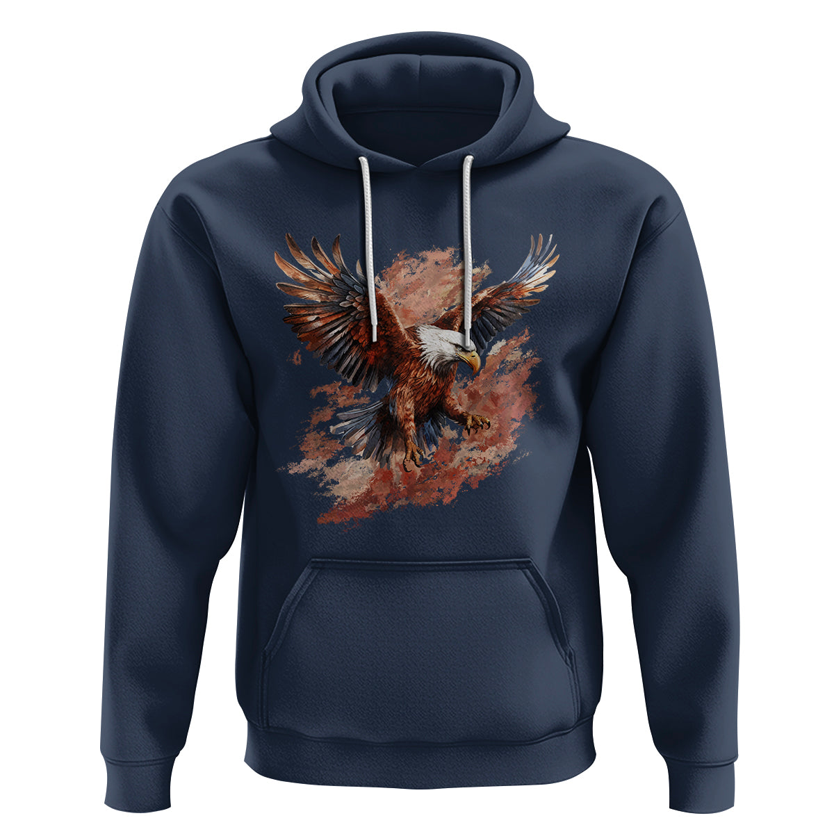 American Bald Eagle Hoodie Proud Patriotic US Pride 4th Of July - Wonder Print Shop