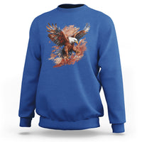 American Bald Eagle Sweatshirt Proud Patriotic US Pride 4th Of July - Wonder Print Shop