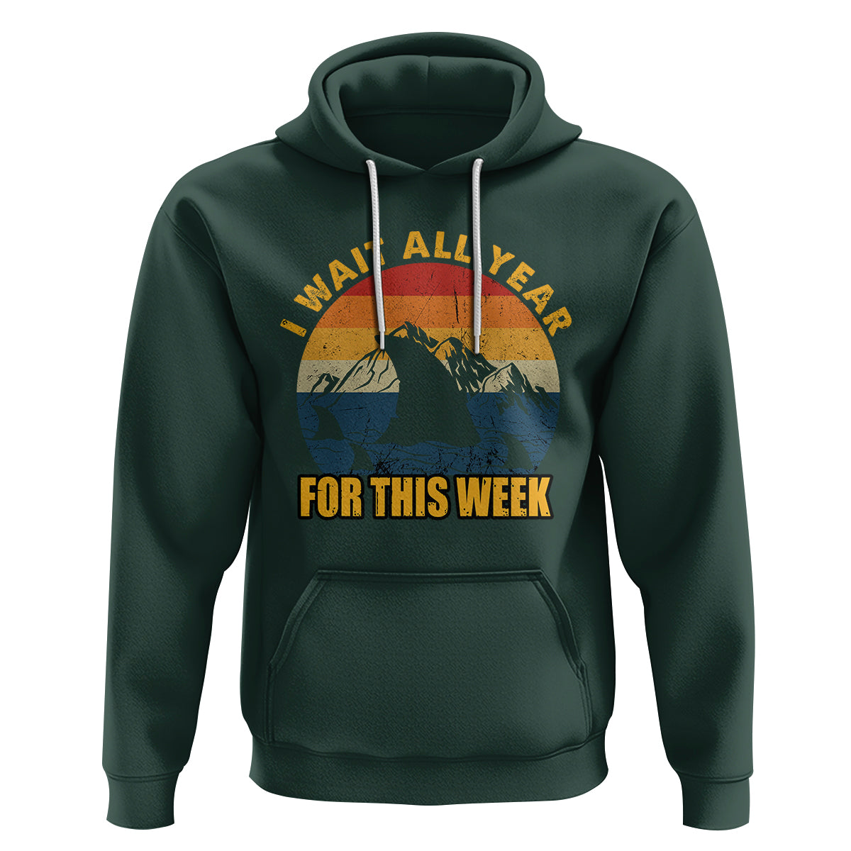 Shark Week Hoodie I Wait All Year For This Week Funny Shark Lover Shark Fin - Wonder Print Shop