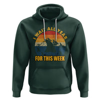Shark Week Hoodie I Wait All Year For This Week Funny Shark Lover Shark Fin - Wonder Print Shop