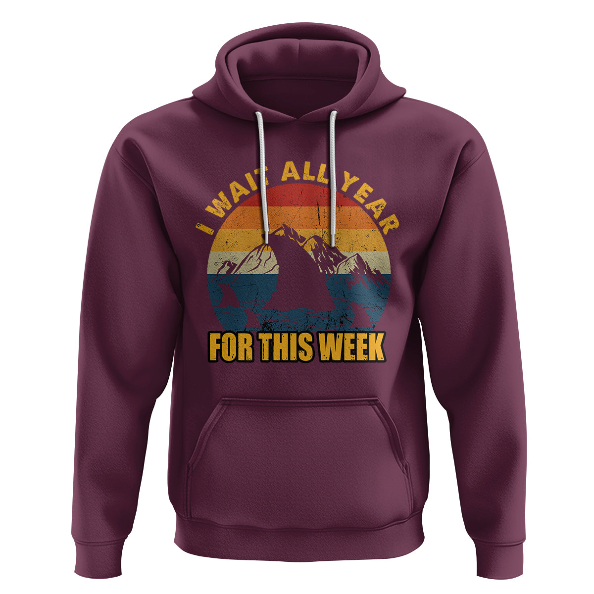 Shark Week Hoodie I Wait All Year For This Week Funny Shark Lover Shark Fin - Wonder Print Shop