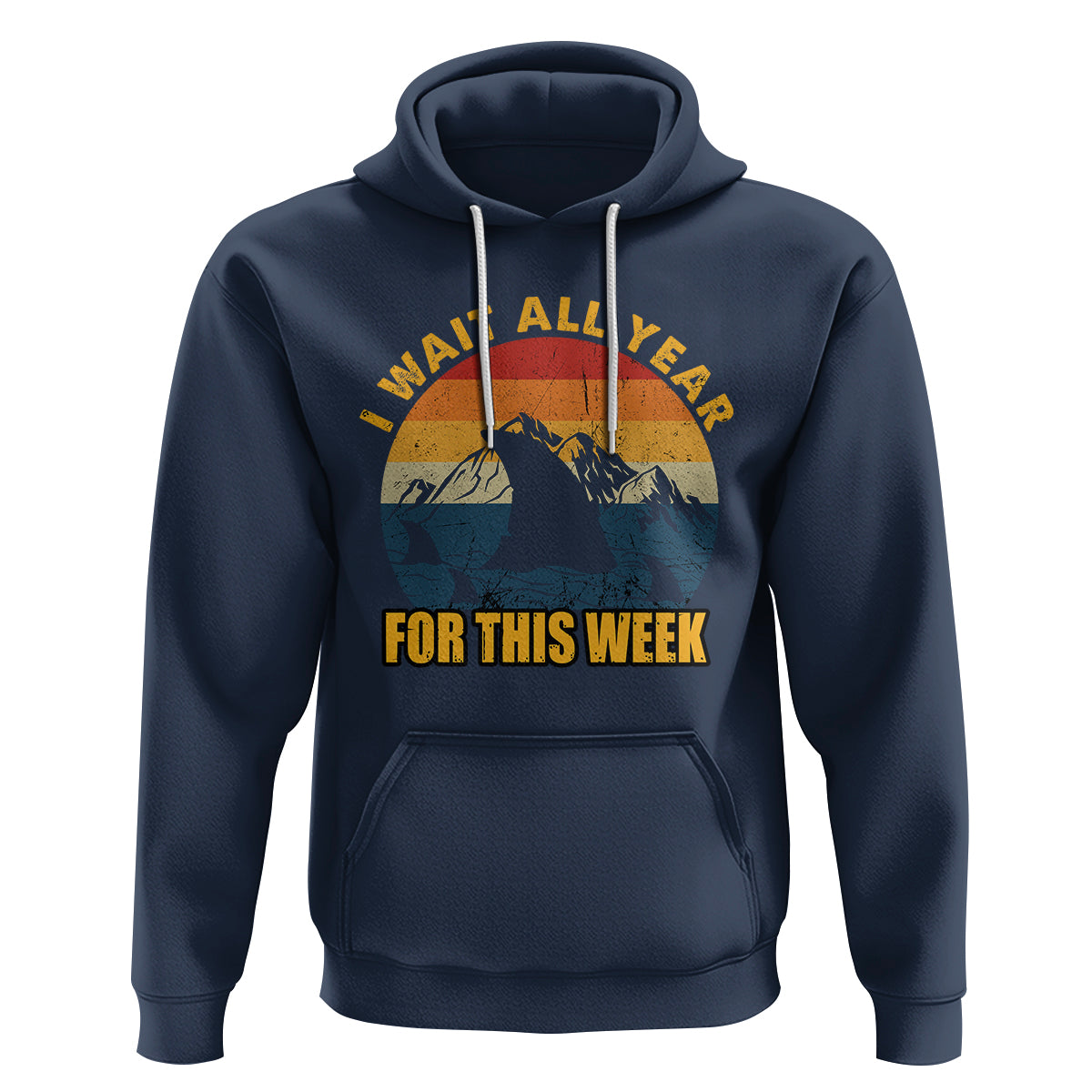 Shark Week Hoodie I Wait All Year For This Week Funny Shark Lover Shark Fin - Wonder Print Shop