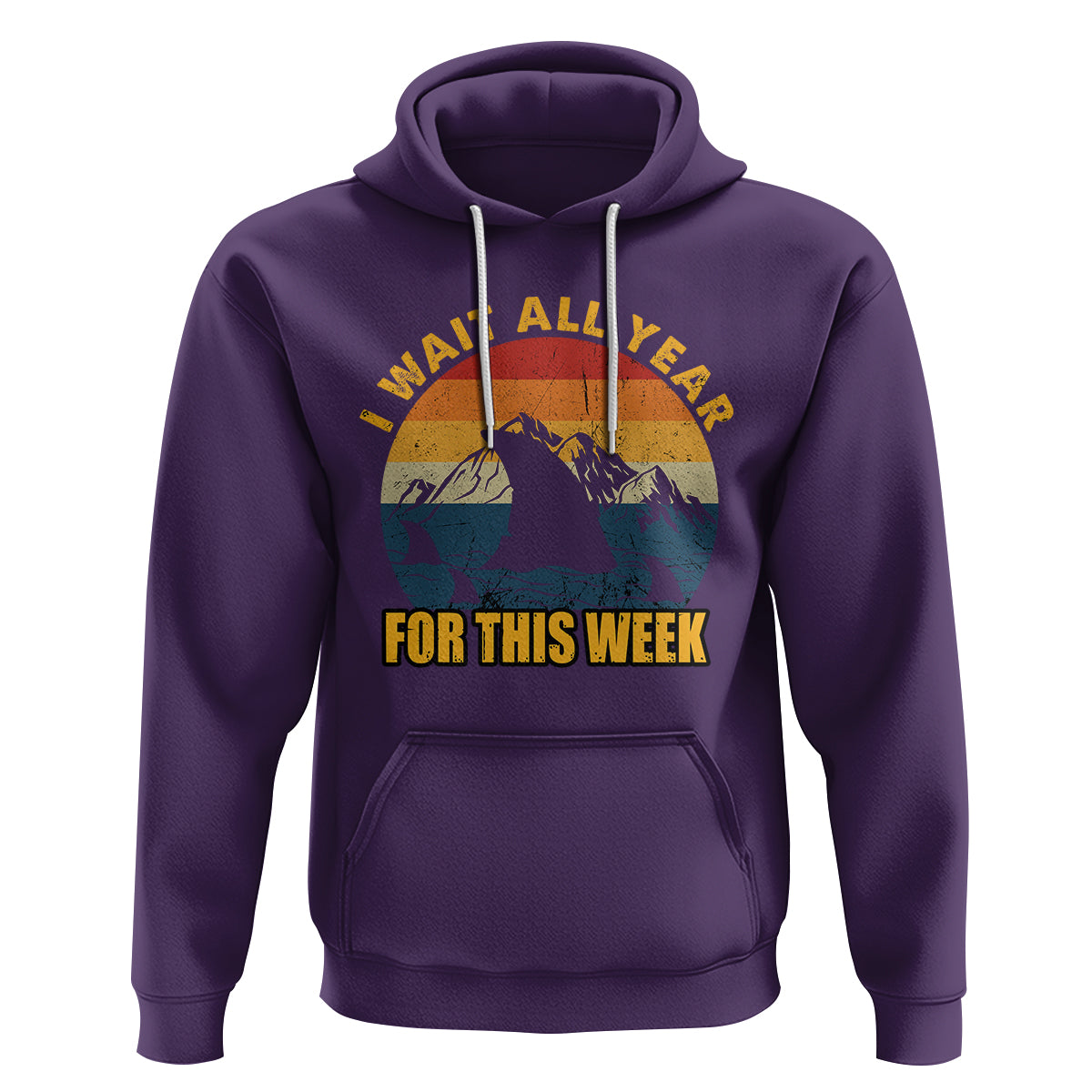 Shark Week Hoodie I Wait All Year For This Week Funny Shark Lover Shark Fin - Wonder Print Shop