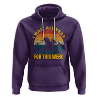 Shark Week Hoodie I Wait All Year For This Week Funny Shark Lover Shark Fin - Wonder Print Shop