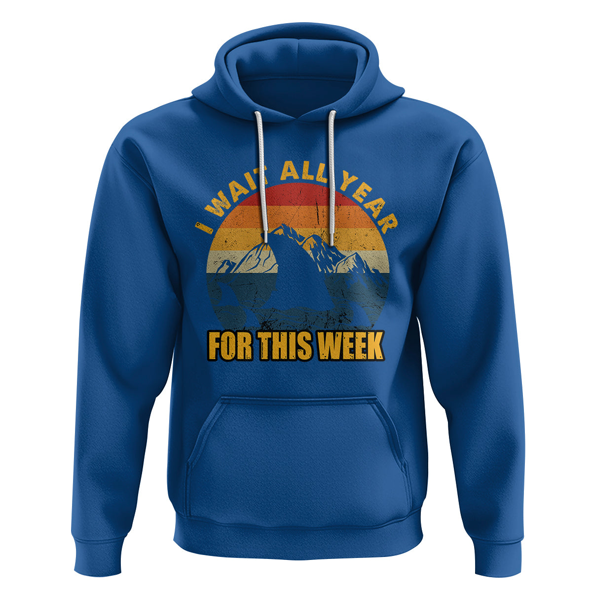 Shark Week Hoodie I Wait All Year For This Week Funny Shark Lover Shark Fin - Wonder Print Shop