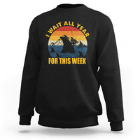 Shark Week Sweatshirt I Wait All Year For This Week Funny Shark Lover Shark Fin - Wonder Print Shop