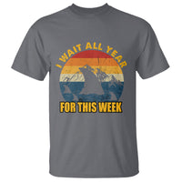 Shark Week T Shirt I Wait All Year For This Week Funny Shark Lover Shark Fin - Wonder Print Shop