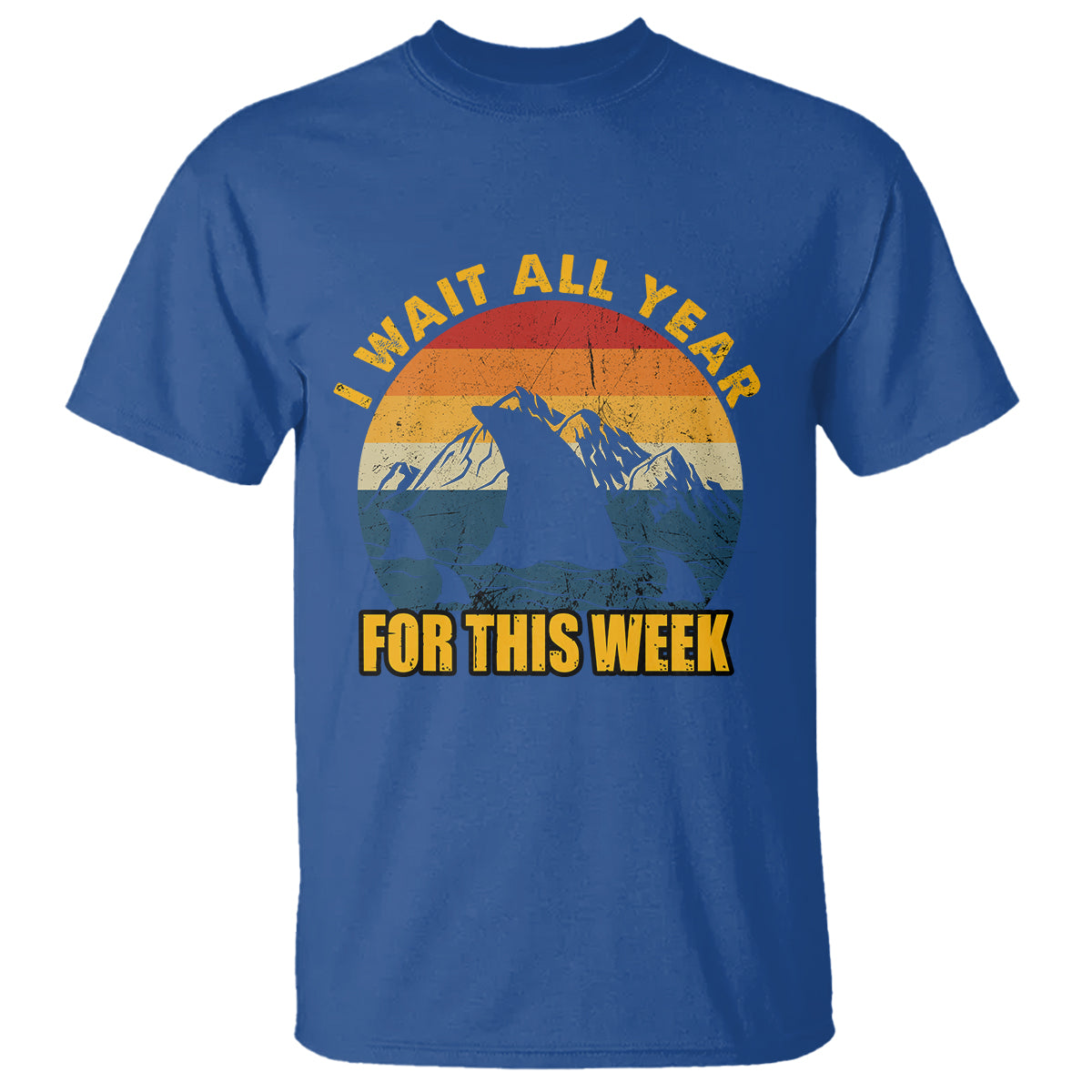Shark Week T Shirt I Wait All Year For This Week Funny Shark Lover Shark Fin - Wonder Print Shop