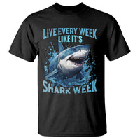 Shark Week T Shirt Live Every Week Like It's Shark Funny Shark Lover Ocean - Wonder Print Shop