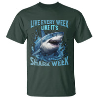 Shark Week T Shirt Live Every Week Like It's Shark Funny Shark Lover Ocean - Wonder Print Shop