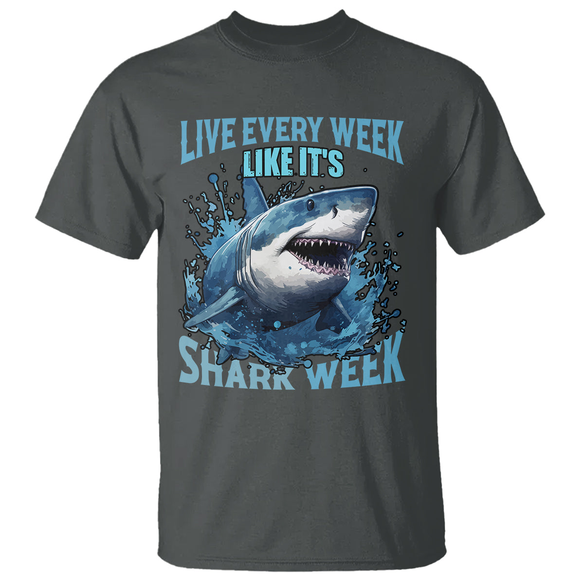 Shark Week T Shirt Live Every Week Like It's Shark Funny Shark Lover Ocean - Wonder Print Shop