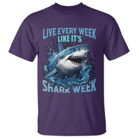 Shark Week T Shirt Live Every Week Like It's Shark Funny Shark Lover Ocean - Wonder Print Shop