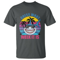 Shark Week T Shirt Guess What Week It Is Funny Shark Lover Summer Beach Retro - Wonder Print Shop