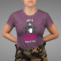 Armed Girl T Shirt Not A Pepper Spray Kind Of Girl American Flag Combat Boots - Wonder Print Shop