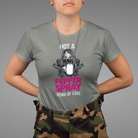Armed Girl T Shirt Not A Pepper Spray Kind Of Girl American Flag Combat Boots - Wonder Print Shop