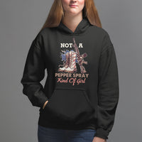 Female Veteran Hoodie Not A Pepper Spray Kind Of Girl American Flag Combat Boots - Wonder Print Shop