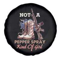 Armed Girl Spare Tire Cover Not A Pepper Spray Kind Of Girl American Flag Combat Boots
