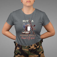 Female Veteran T Shirt Not A Pepper Spray Kind Of Girl American Flag Combat Boots - Wonder Print Shop