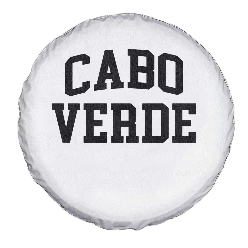 Cabo Verde Returns Home National Pride Varsity Style Spare Tire Cover Cape Verde Minimalist Text Graphic