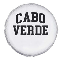 Cabo Verde Returns Home National Pride Varsity Style Spare Tire Cover Cape Verde Minimalist Text Graphic