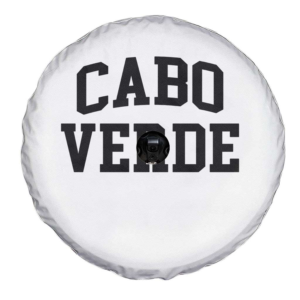 Cabo Verde Returns Home National Pride Varsity Style Spare Tire Cover Cape Verde Minimalist Text Graphic