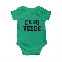 Cabo Verde Returns Home National Pride Varsity Style Baby Onesie Cape Verde Minimalist Text Graphic