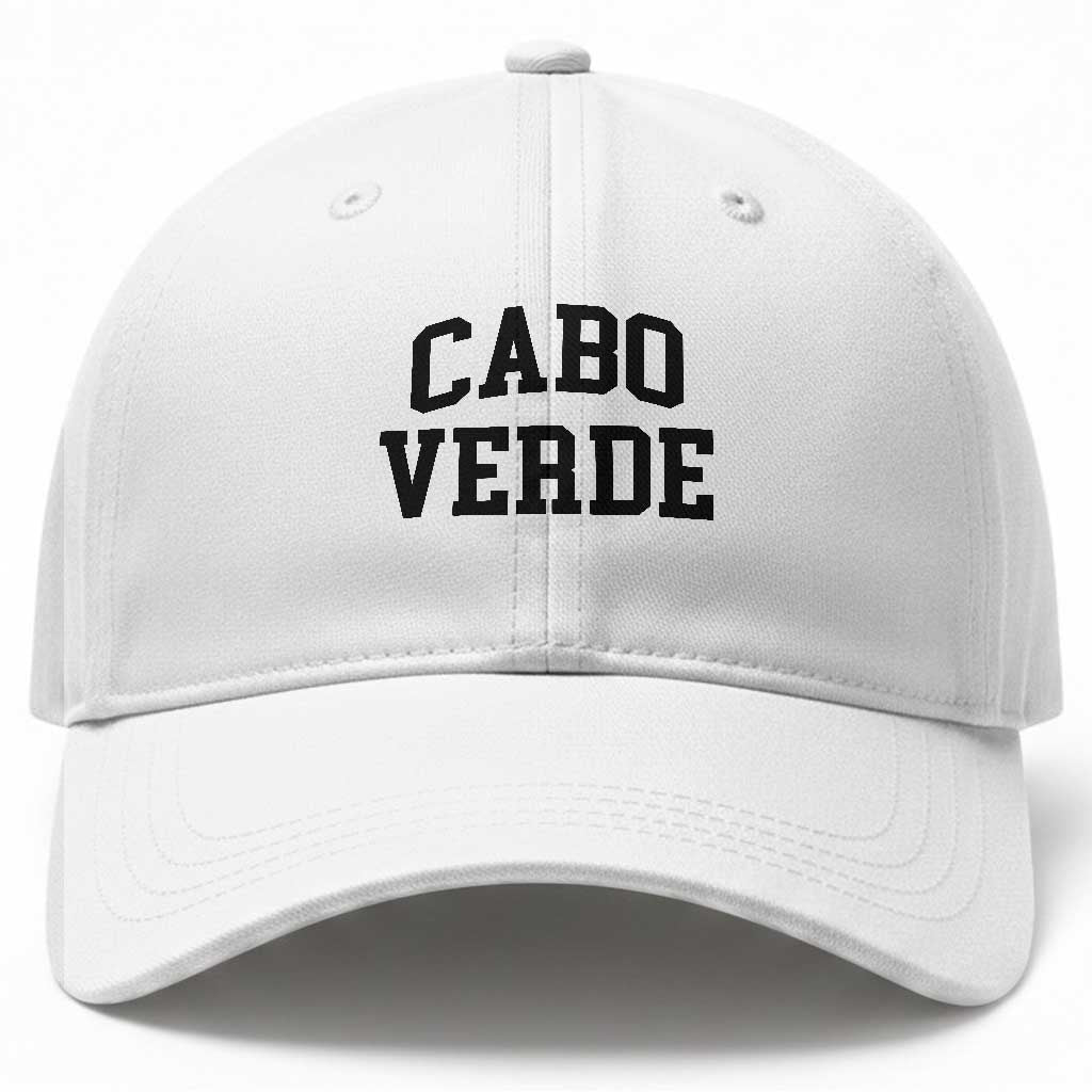 Cabo Verde Returns Home National Pride Varsity Style Baseball Cap Cape Verde Minimalist Text Graphic