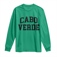Cabo Verde Returns Home National Pride Varsity Style Long Sleeve Shirt Cape Verde Minimalist Text Graphic