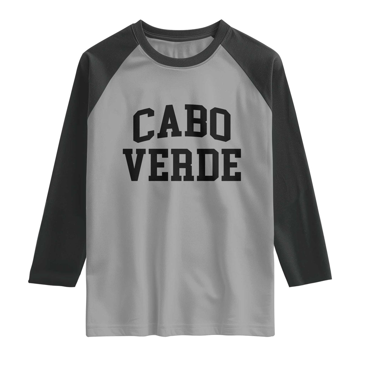Cabo Verde Returns Home National Pride Varsity Style Raglan Shirt Cape Verde Minimalist Text Graphic