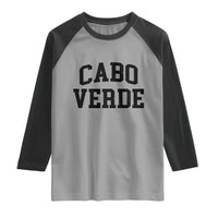 Cabo Verde Returns Home National Pride Varsity Style Raglan Shirt Cape Verde Minimalist Text Graphic