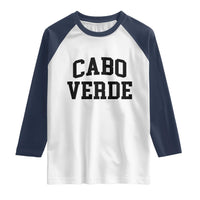 Cabo Verde Returns Home National Pride Varsity Style Raglan Shirt Cape Verde Minimalist Text Graphic