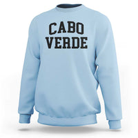 Cabo Verde Returns Home National Pride Varsity Style Sweatshirt Cape Verde Minimalist Text Graphic