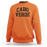 Cabo Verde Returns Home National Pride Varsity Style Sweatshirt Cape Verde Minimalist Text Graphic