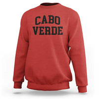 Cabo Verde Returns Home National Pride Varsity Style Sweatshirt Cape Verde Minimalist Text Graphic
