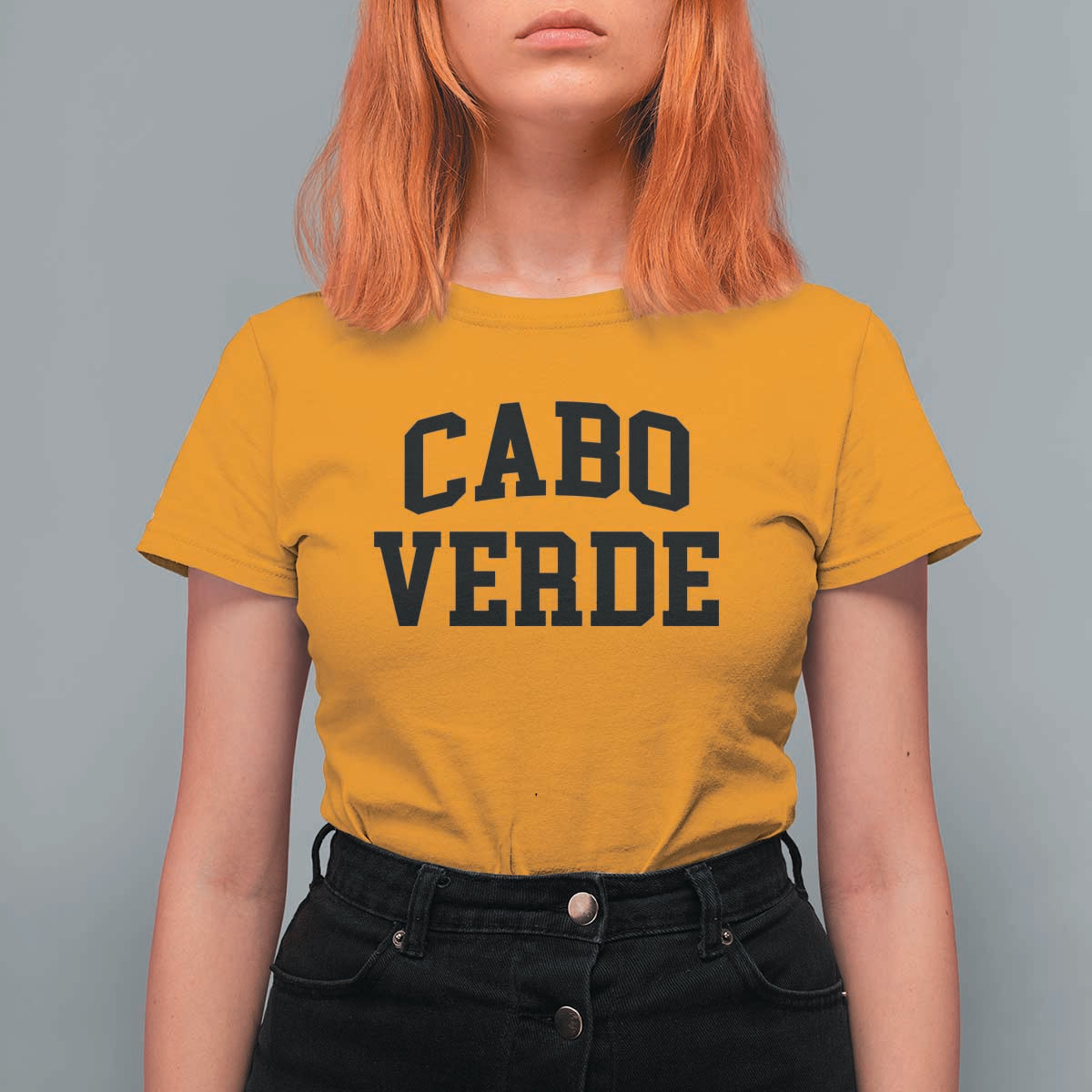 Cabo Verde Returns Home National Pride Varsity Style T Shirt For Women Cape Verde Minimalist Text Graphic