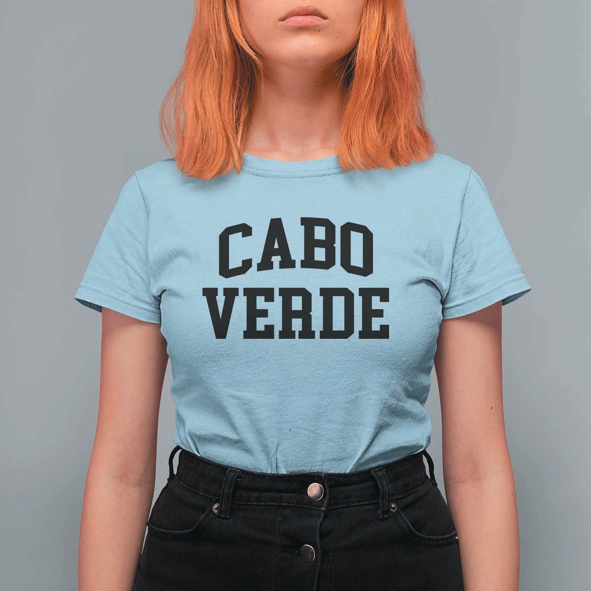 Cabo Verde Returns Home National Pride Varsity Style T Shirt For Women Cape Verde Minimalist Text Graphic