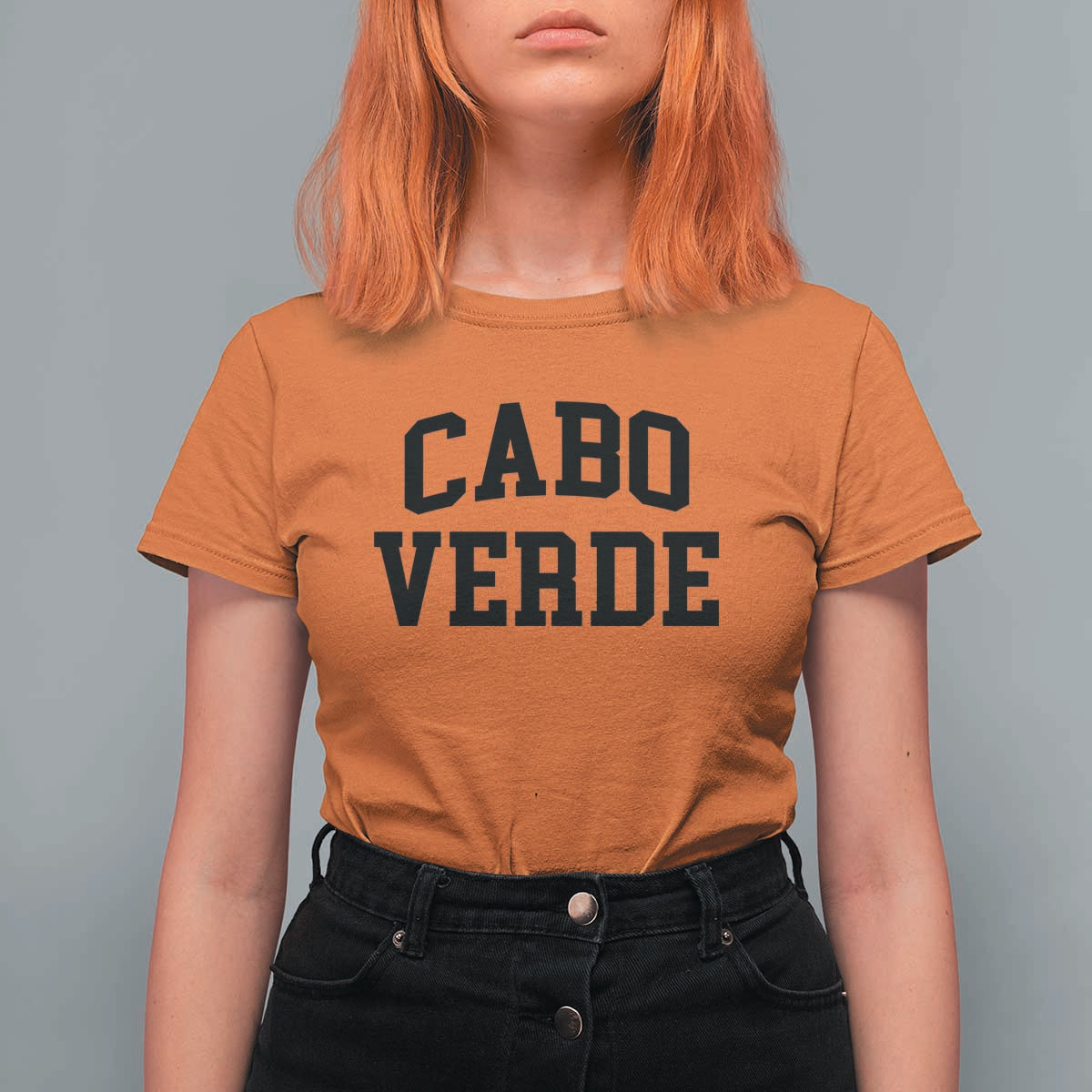 Cabo Verde Returns Home National Pride Varsity Style T Shirt For Women Cape Verde Minimalist Text Graphic