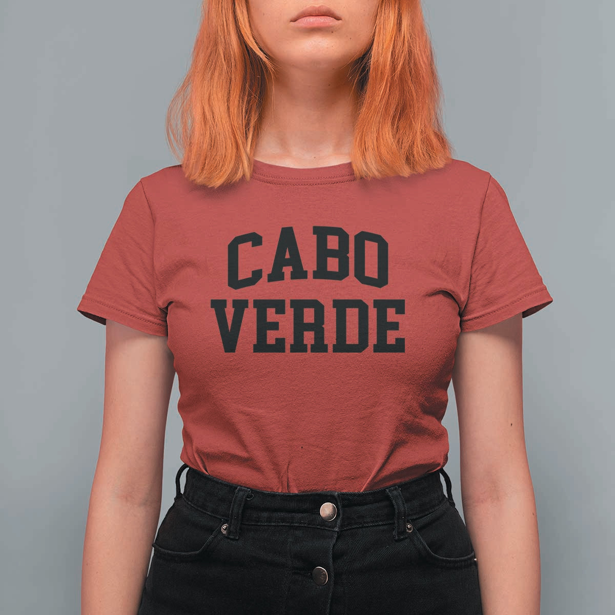 Cabo Verde Returns Home National Pride Varsity Style T Shirt For Women Cape Verde Minimalist Text Graphic