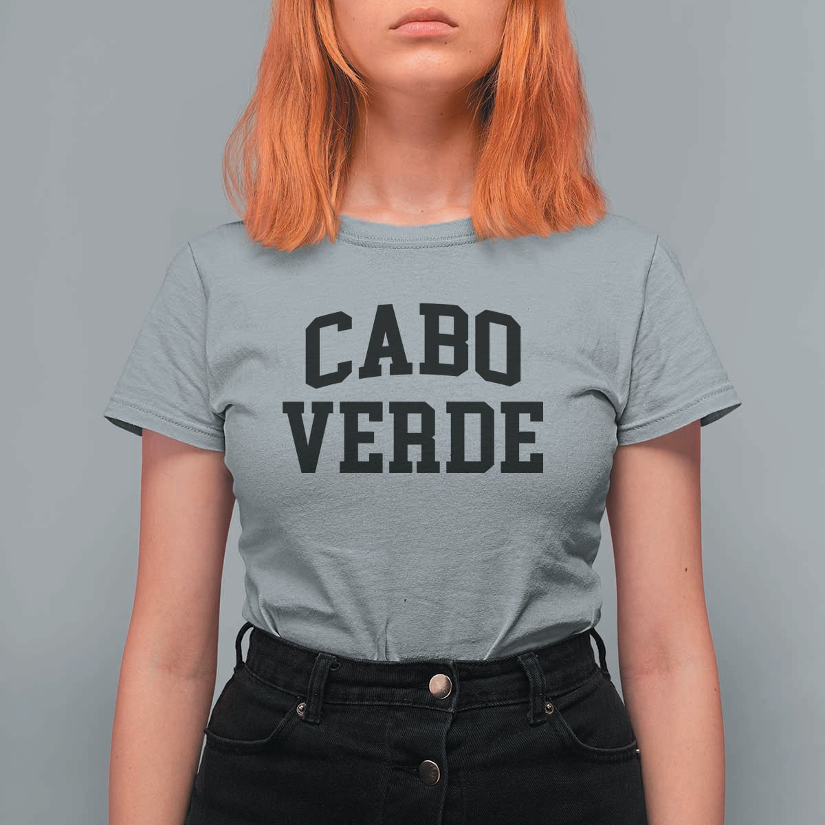 Cabo Verde Returns Home National Pride Varsity Style T Shirt For Women Cape Verde Minimalist Text Graphic