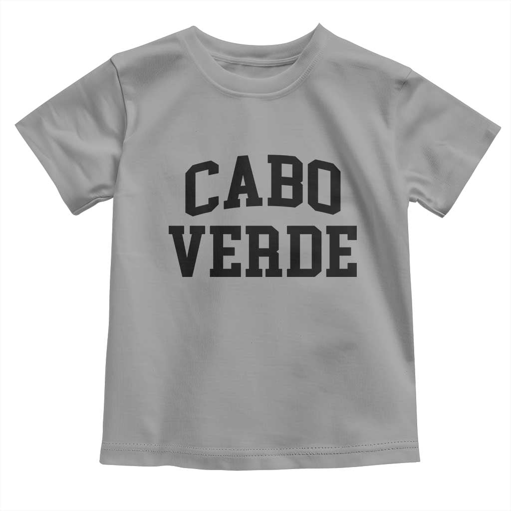 Cabo Verde Returns Home National Pride Varsity Style Toddler T Shirt Cape Verde Minimalist Text Graphic