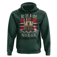 Retro Norge Viking Longship Ro Ro Hoodie Patriotic Norge Norwegian Flag Funny Rowing Support