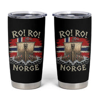 Retro Norge Viking Longship Ro Ro Tumbler Cup Patriotic Norge Norwegian Flag Funny Rowing Support