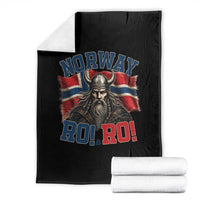 Fierce Norway Viking Warrior Ro Ro Throw Blanket Patriotic Norge Norwegian Flag Funny Rowing Support