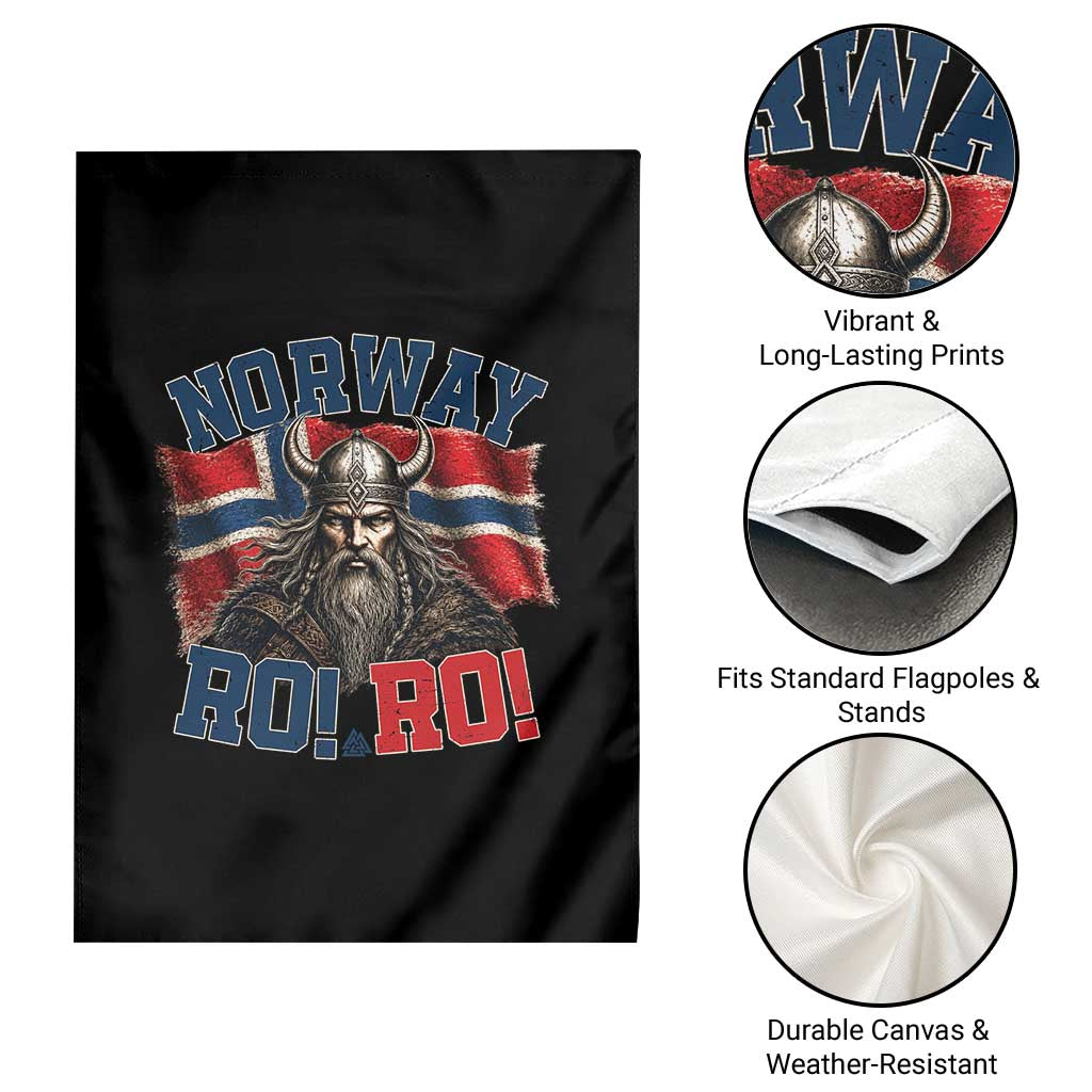 Fierce Norway Viking Warrior Ro Ro Garden Flag Patriotic Norge Norwegian Flag Funny Rowing Support