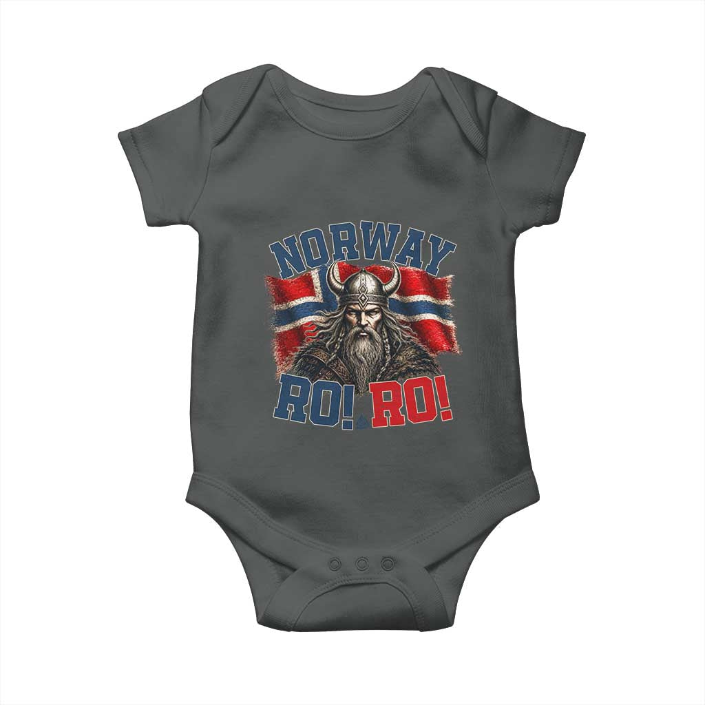 Fierce Norway Viking Warrior Ro Ro Baby Onesie Patriotic Norge Norwegian Flag Funny Rowing Support